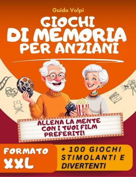 copertina libro giochi di memoria per anziani speciale cinema