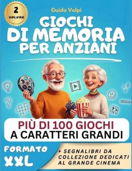 copertina libro giochi di memoria per anziani volume 2