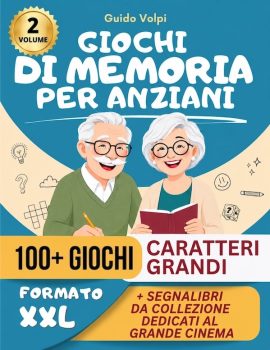 copertina libro giochi di memoria per anziani volume 2