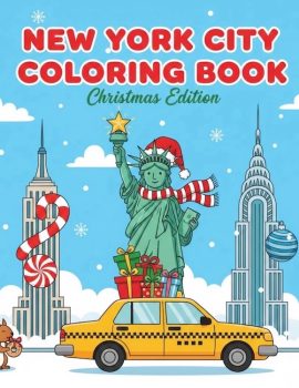copertina libro new york city coloring book christmas edition