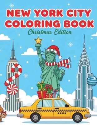 copertina libro new york city coloring book christmas edition