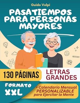 copertina libro pasatiempos para personas mayores